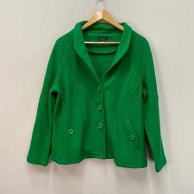 See Saw Womens  Size XL Green Wool Coat