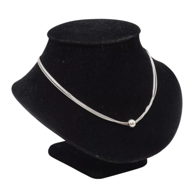 Silver 925 Triple Snake Chain Necklace 42cm Long With Silver Ball Drop 11.9g Of Silver In Gift Box