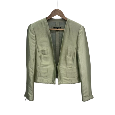 Luisa Cerano Light green open-front collarless women jacket/blazer