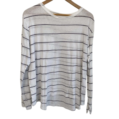 Assembly Label Womens  Size 14 Long Sleeve Shirt Striped / White 