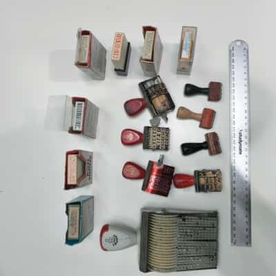 Vintage Trodat Stamp Collection Bundle Assorted PreOwned 