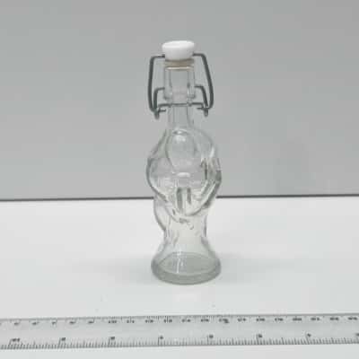 Vintage Les Verres French Swing Top Glass Miniature Bottle 5cl Wire Stopper