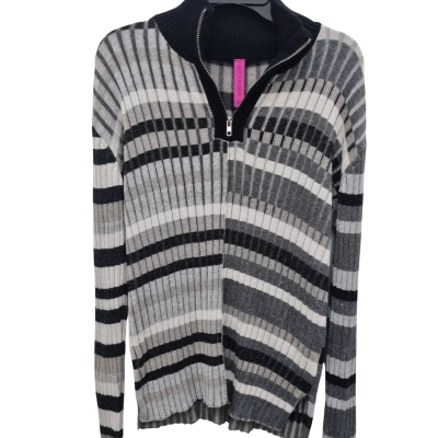 Women's Zaket + Plover Long Sleeve Top Size XS  Black/Brown/Grey/Striped 