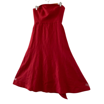 C/MEO Collective Women's Confessions Midi Strapless Dress Size M/AU10 Pomegranate (Red) (**Brand new with tag** RRP $219)