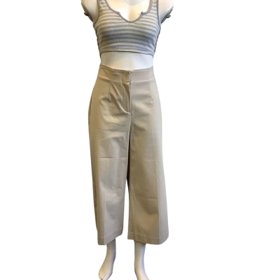 Country Road Women's Size 8 Wide Legged Crop Pant Beige 