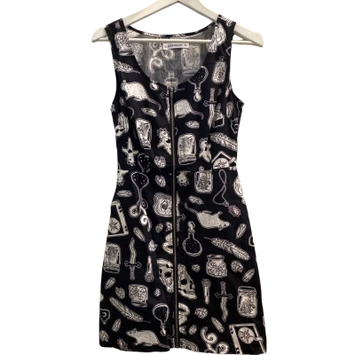 Black Friday Womens  Size 8 Sleeveless Dress  Black  / Pattern / White /pink