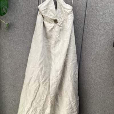 Dissh BNWT LINEN DRESS  Size 6 Beige 