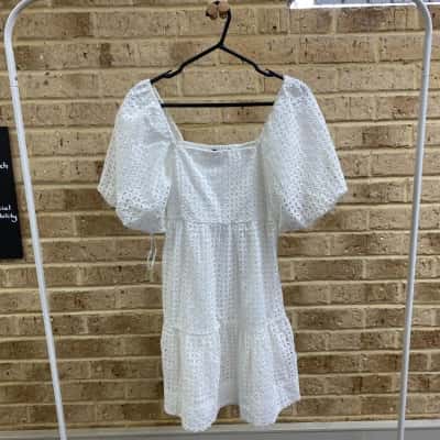 French Connection Womens vintage white dress Size 8 