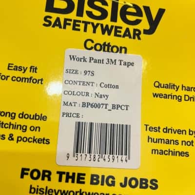 3 x Bisley  Mens  97s Safetywear clothing Pants NEW