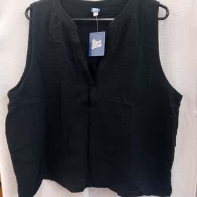  Womens Rip Skirt Size XXL Singlet Top Black  