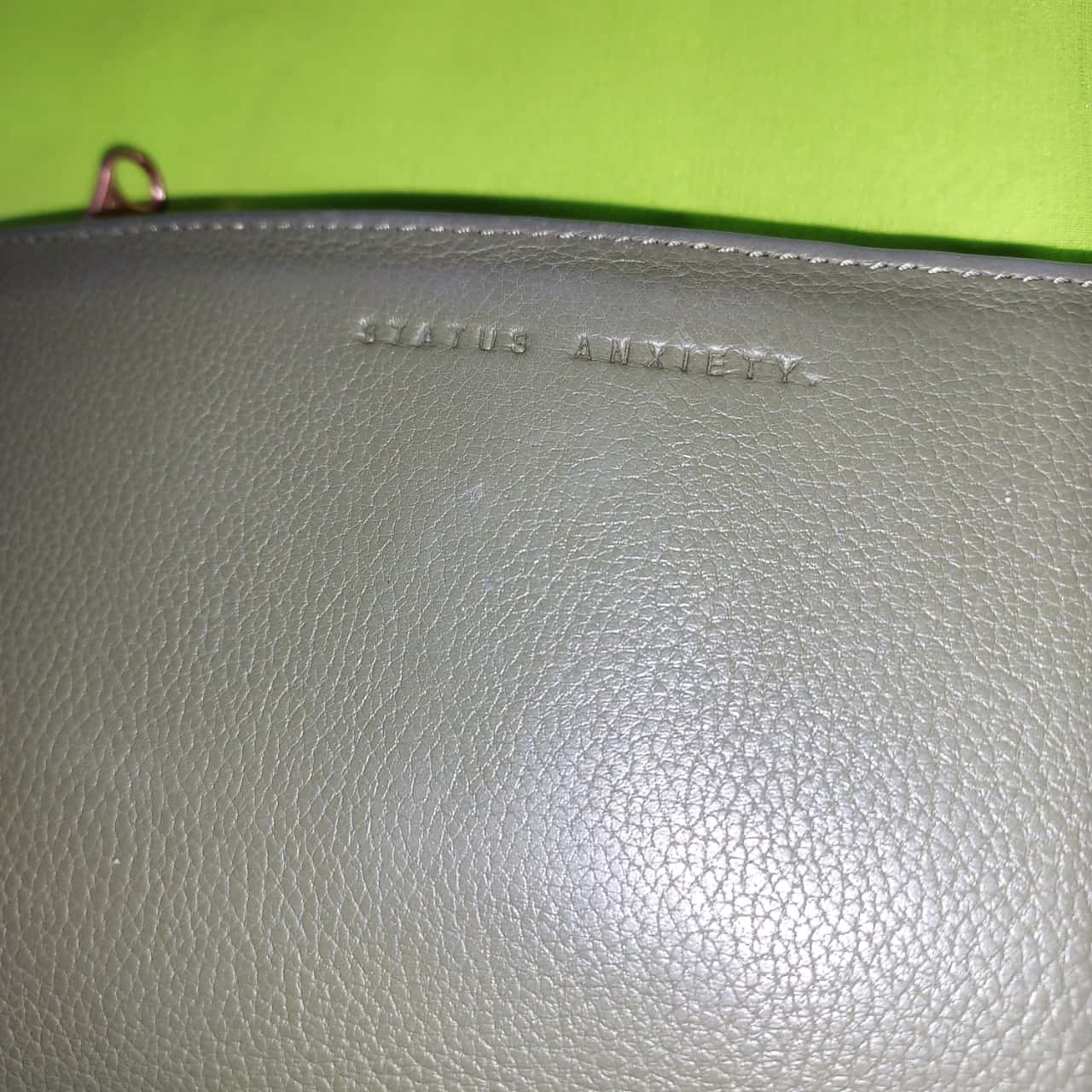 Status Anxiety Green Leather Purse Long Wallet Genuine Leather Rose