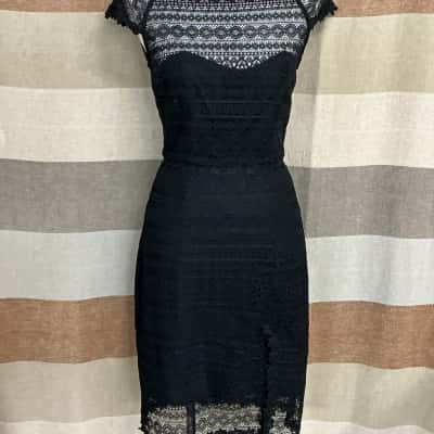 Alannah Hill Womens  Size 8 Cocktail Dress Black  