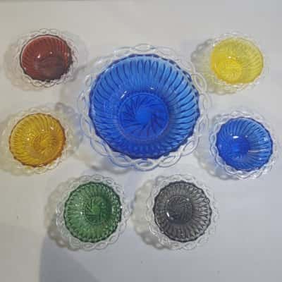 Vintage Fruit Salad Bowl Set - CLICK AND COLLECT ONLY