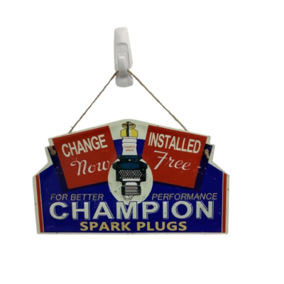 Brand New Champion Spark Plugs Metal Hanging Man Cave Sign #2271-1-pp