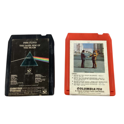Pink Floyd Dark Side of the Moon and Wish you were Here 8 Track Tape Bundle (As Is)