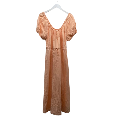 oak meadow Size XS Midi Dress Peach Dress rrp$330 BNWT