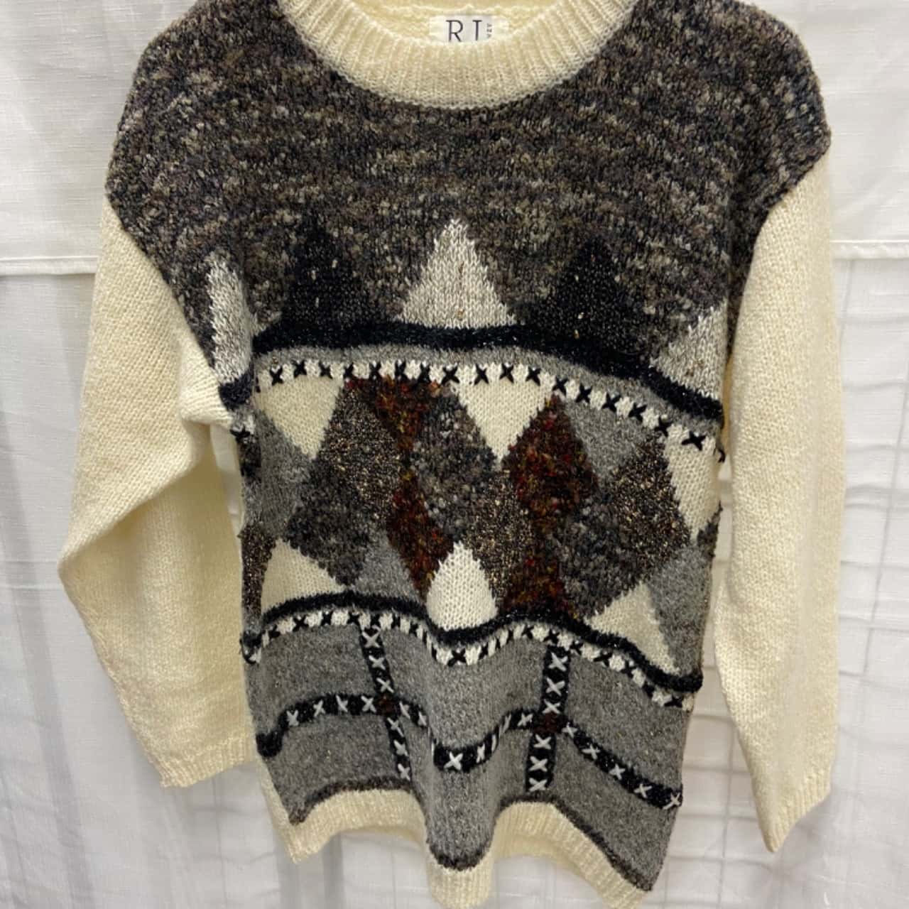 5011408 Off-White Patterned Jumper