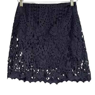 Witchery Blue Night Lace Tiered Skirt Size 6