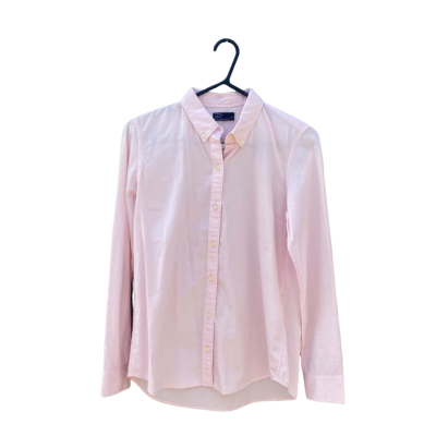 Womens Gap Size M Button Up Long Sleeve Shirt Pink  