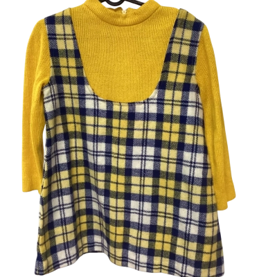  Kids  Size 4 Dresses & Skirts Checked / Navy Blue / Yellow 