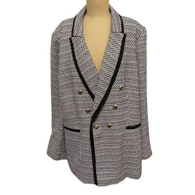 Portmans Womens Blazer Black  / Checked / Yellow 