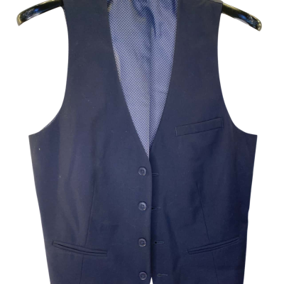  Mens Waistcoat Size 38 Black  