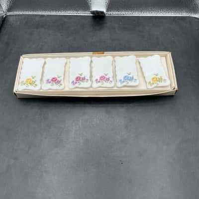 Japan Porcelain Floral Place Cards