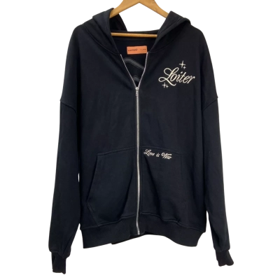 Loiter - Mens Hoodie - Size XL - Black  
