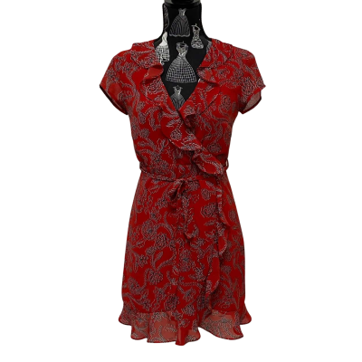 Bardōt Womens  Size 8 Cocktail Dress Floral / Red & Black BNWT