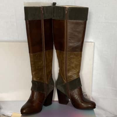 Wittner Womens Boots Racked Brown Multi Leather Size 36 