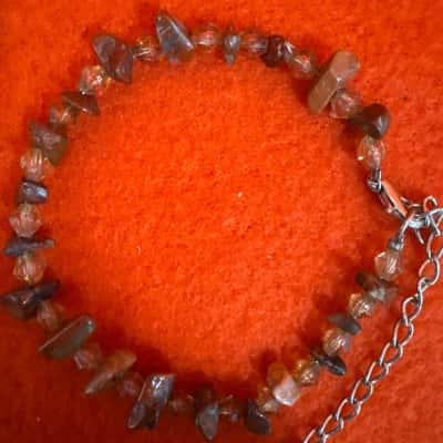  Women's Natural Gemstone Chip Bracelet 