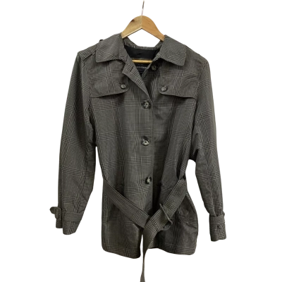 Sportscraft Womens  Size 12 Plaid Trench Jacket 