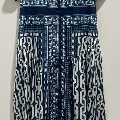 Sheike Womens Dress Size 6 Navy Blue / White 