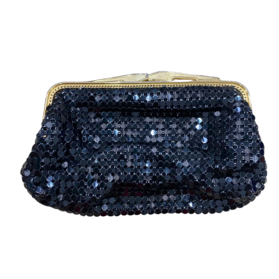 Glomesh Womens Black Shimmer Vintage Clutch 
