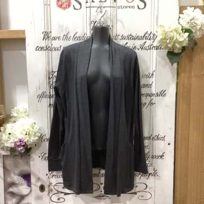 Kathmandu Brand! 87% MERINO WOOL!, 13% NYLON!  Womens  Size 12 Cardigan / Longline Cardigan Grey 
