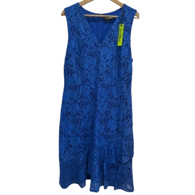 Womens  Size 14 Cocktail Dress / Floral Dress / Midi Dress / Party Dress / Sleeveless Dress  F2EBlueberry