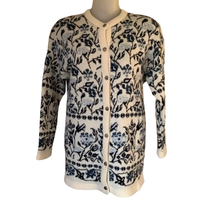 Vintage* Stephanie Taylor.  Cottagecore-Style Cardigan.  Size XL 
