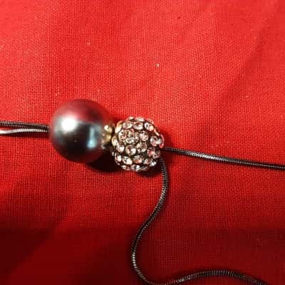  Womens ladies next lace featuring photahician Pearl paired with small pave crystal ball accent