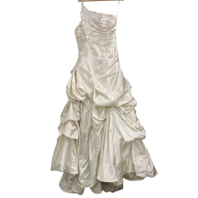 Maggie Sottero Women's Weeding Dress With Beautiful Embroidery Size 14 Off White 