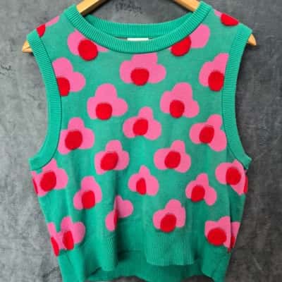 Gorman Womens  Size 14 Floral Top Green / Pink  