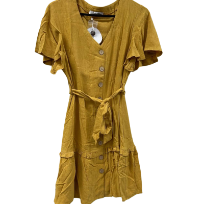 DREAM HOUSE MUSTARD DRESS. SIZE 14