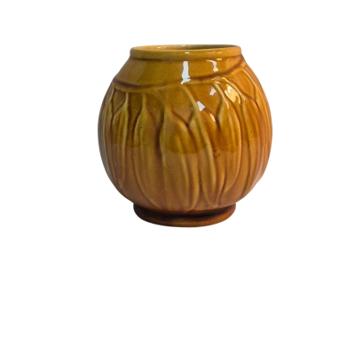 MELROSE WARE Gumleaf Vase (Mustard Glaze Colour)