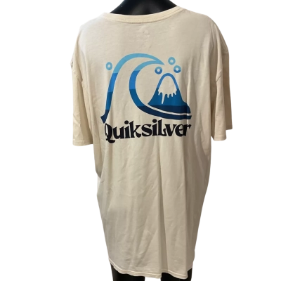 Quiksilver Mens  Size XL Short Sleeve T-shirt Cream 