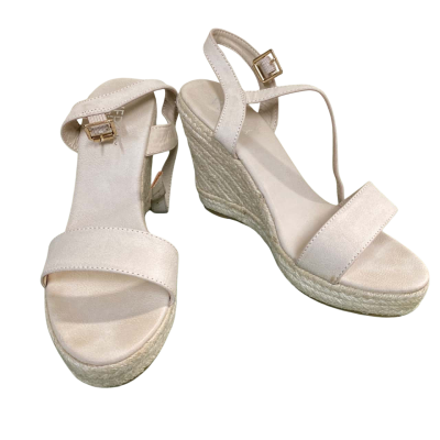 Verali Womens Nude Amaya Wedge Shoes Size 38 