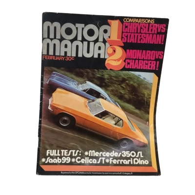 Vintage Motor Manual Magazine as pictured