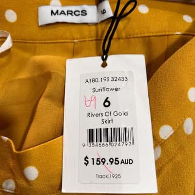Marcs Womens  Size 6 A-Line Skirt Multicoloured / Mustard / Yellow 