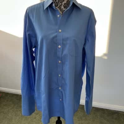  Mens  Size One Size Business Shirt Blue 