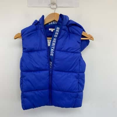 Seed Heritage Blue Puffer Vest Jacket  Size 9 