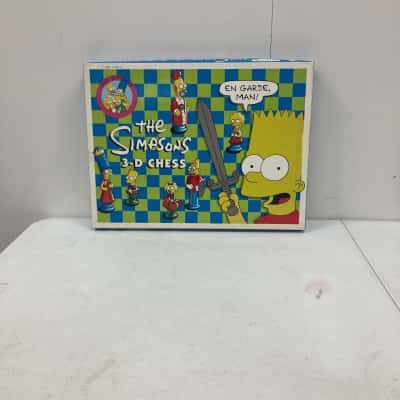 Vintage 1991 The Simpsons 3D Chess Set 