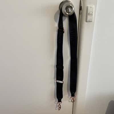 Mimco Womens Cross Body Bag Strap Black  100 cm